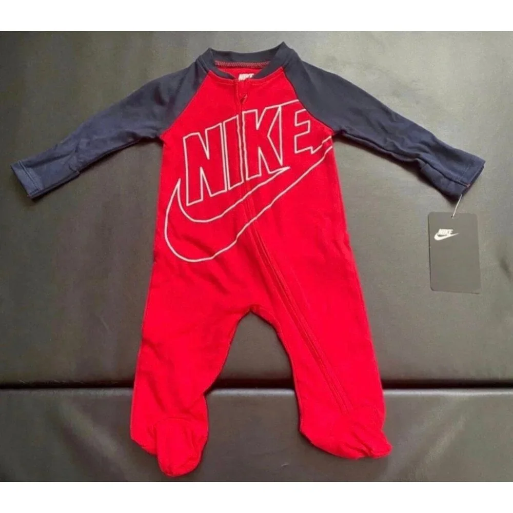 NWT Nike Sleeper Romper Coverall Baby Boys Size 3M
